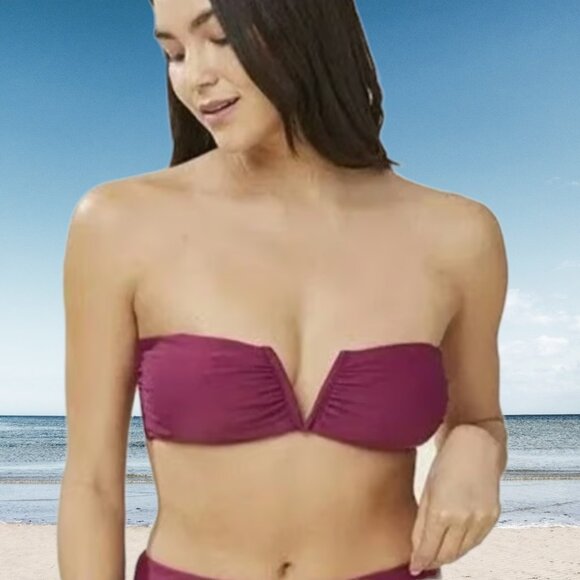 Andie SwimThe Scala Top Plum Size Medium - Picture 1 of 6